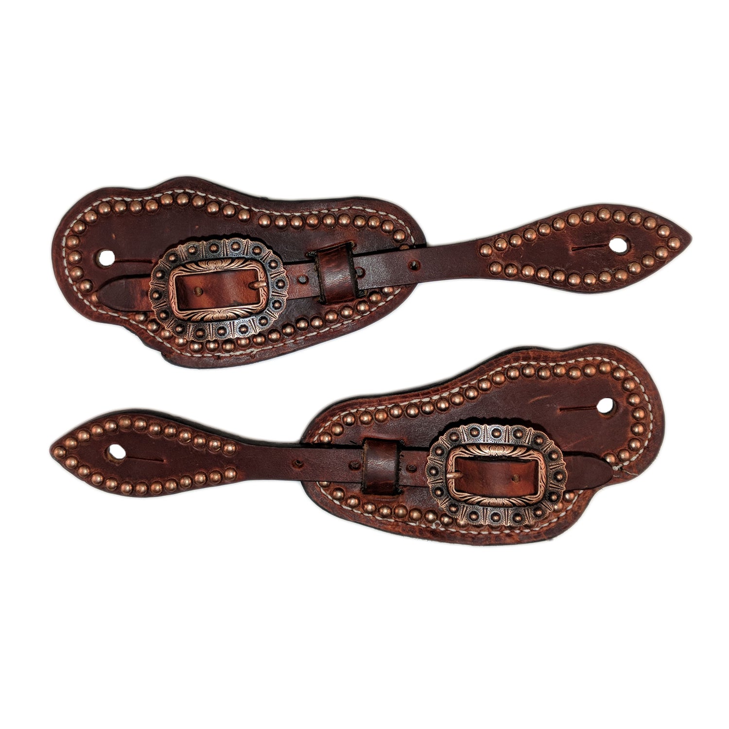 Picture of C&L Bib Style Spur Strap Copper Spotted Antiqued Copper Buckle SS000016