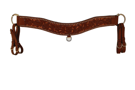 Picture of C&L Floral Tooled Tripping Collar w/bronze inlay TC000002