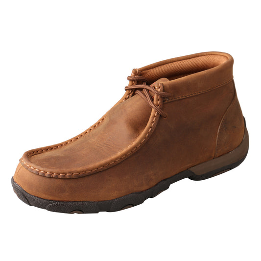 Picture of front outside of Women's Twisted X Lace Up Soft Toe Work Chukka Driving Moc WDMW001