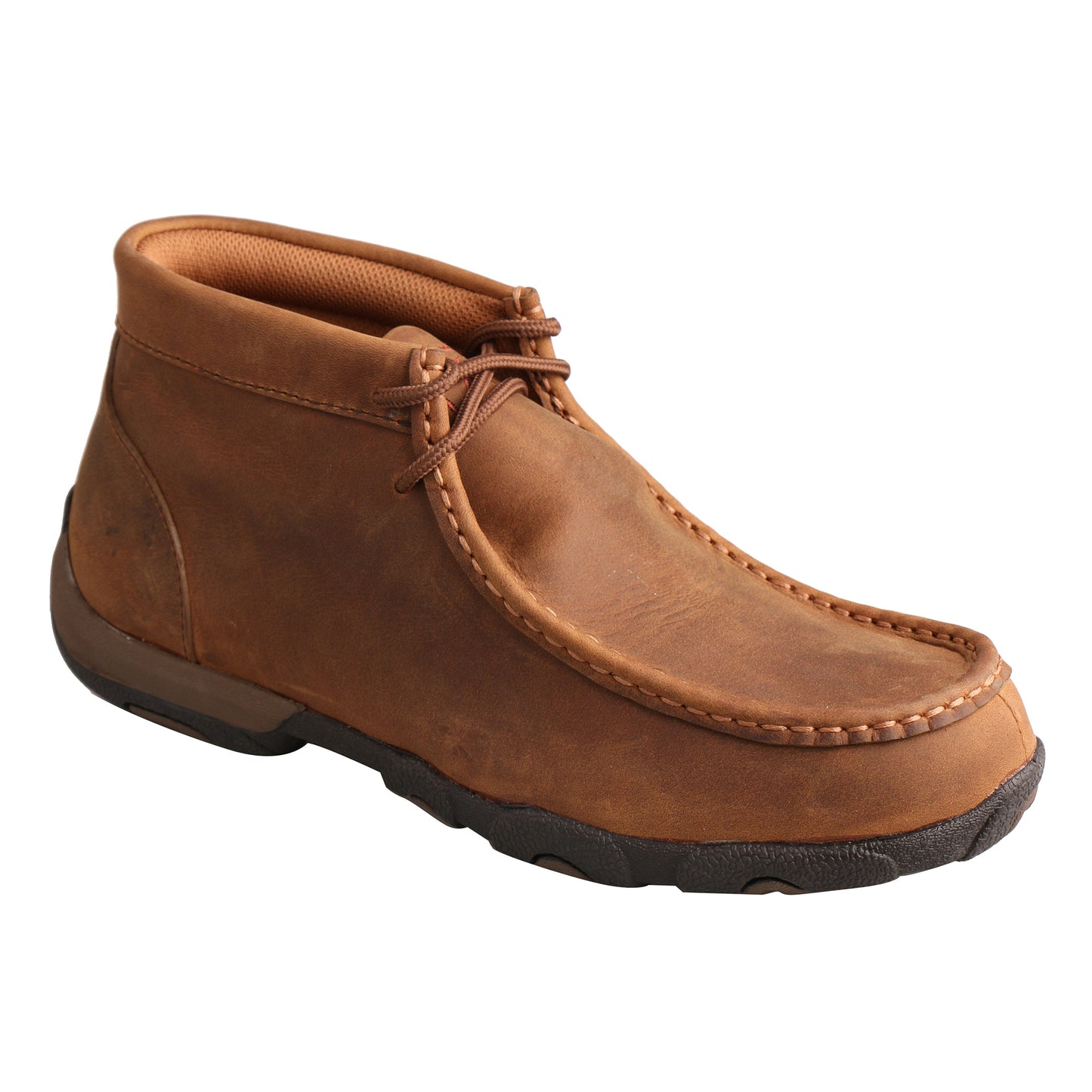 Picture of front inside of Women's Twisted X Lace Up Soft Toe Work Chukka Driving Moc WDMW001