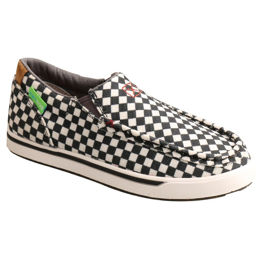 Angled view of right Kid's ecoTWX Slip-On Kicks Shoe Twisted X YCA0005